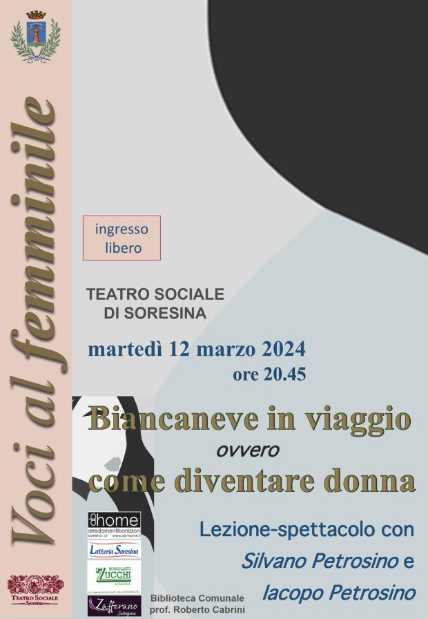 Soresina Incontro Al Teatro Sociale Con Voci Al Femminile Del 12 Marzo